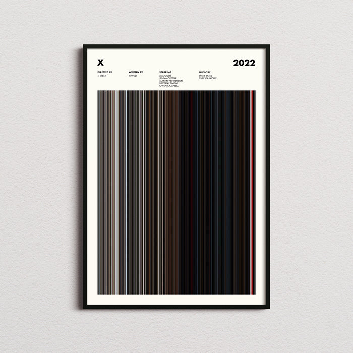 X Movie Barcode Poster