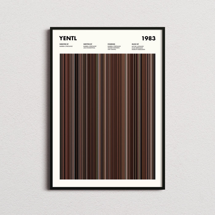 Yentl Movie Barcode Poster