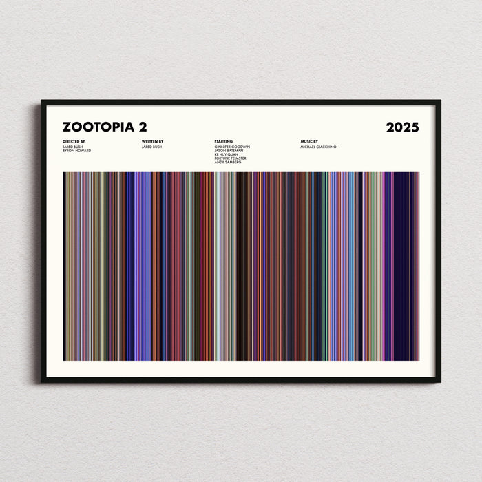 Zootopia 2 Movie Barcode Poster