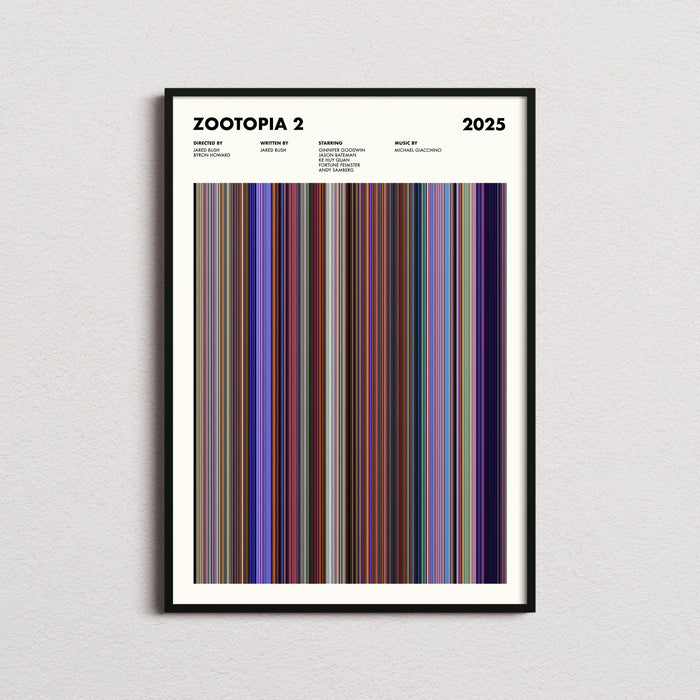 Zootopia 2 Movie Barcode Poster