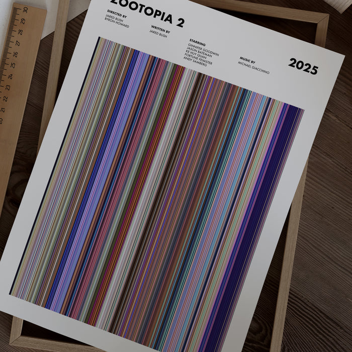 Zootopia 2 Movie Barcode Poster
