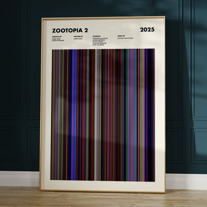 Zootopia 2 Movie Barcode Poster