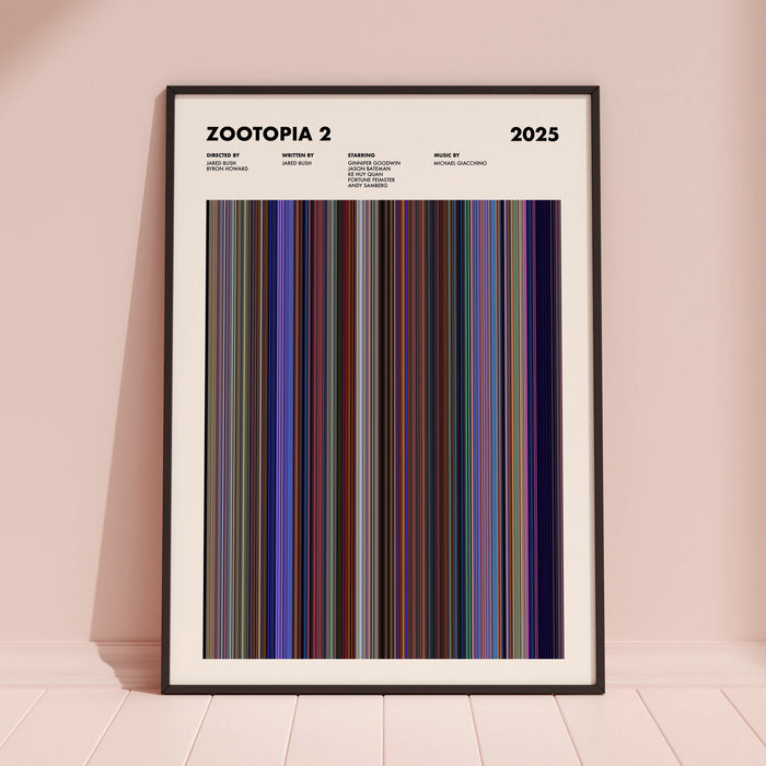 Zootopia 2 Movie Barcode Poster